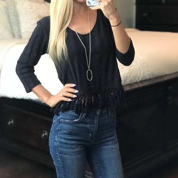 Anthropologie Eri & Ali Tassel Top - Picture 2 of 7